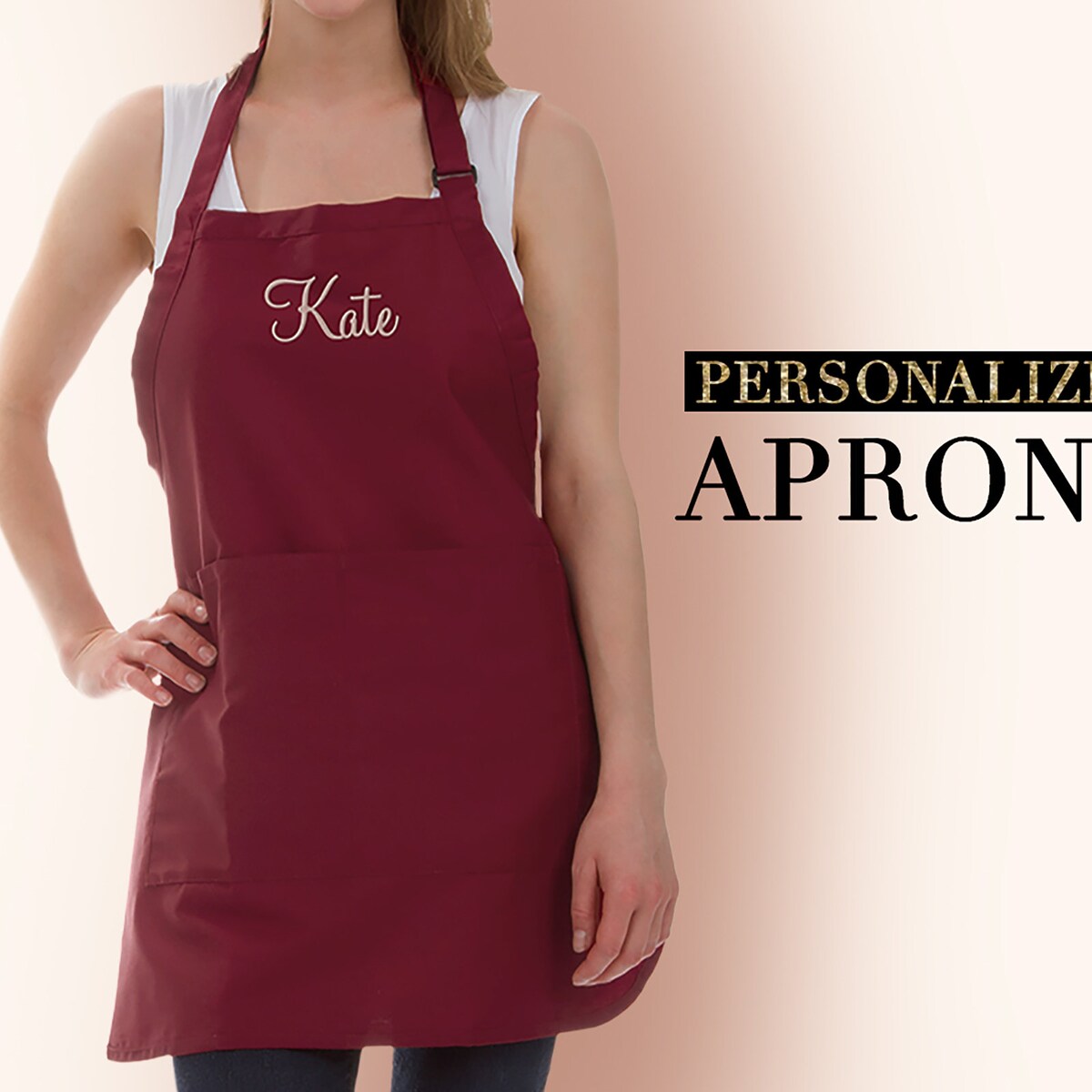 Personalized Apron - Mid length Burgundy - Save the Dress/Cooking Apron - Etsy
