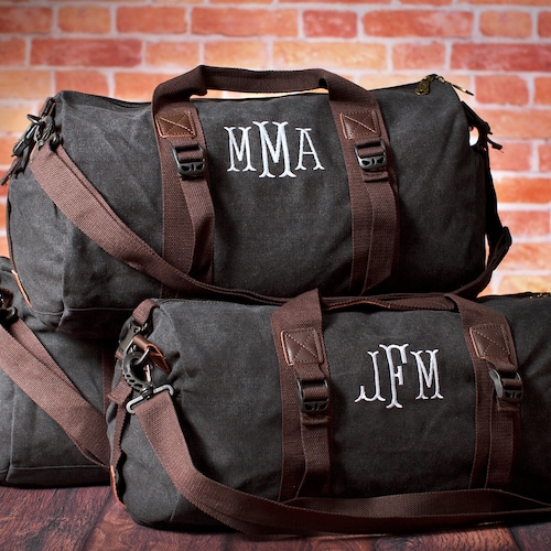 Canvas Duffle Bag Personalized Groomsmen Gift Birthday Etsy