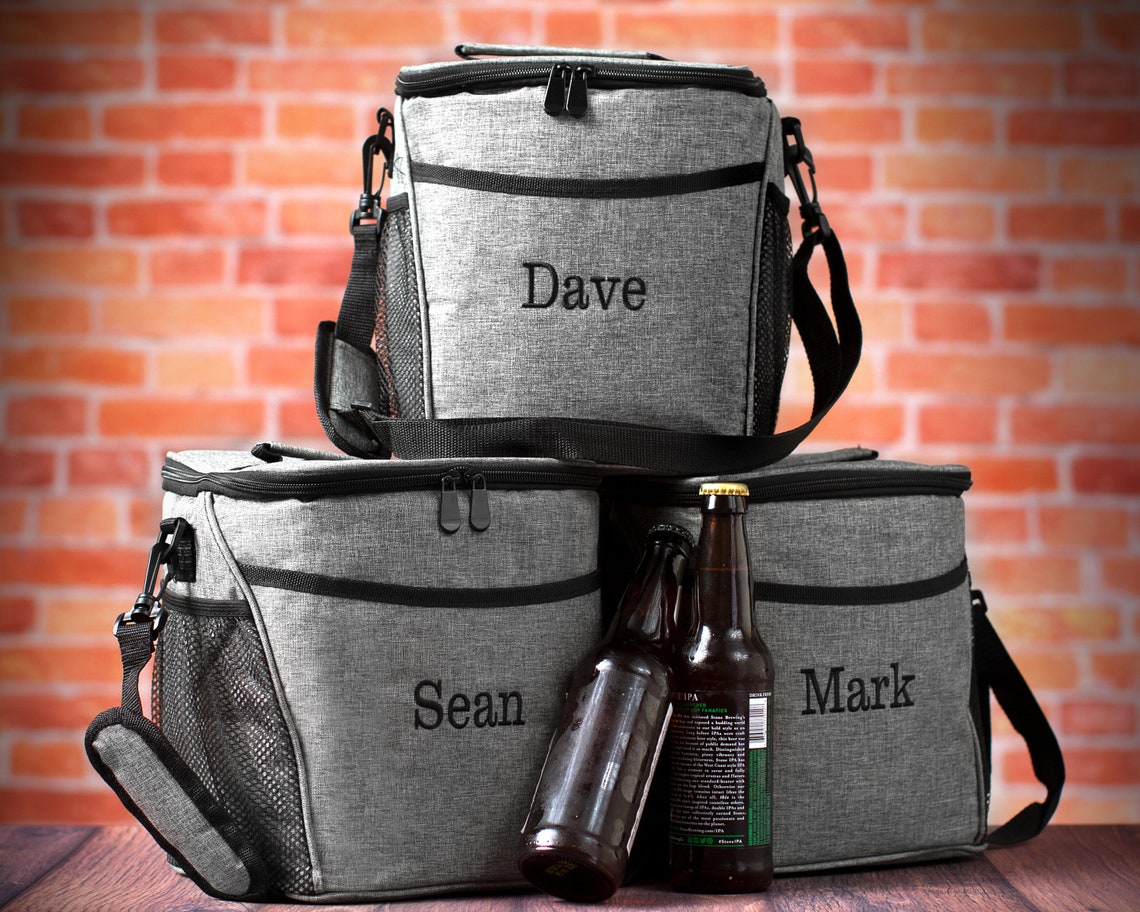 Set of 5 Groomsmen Cooler Bags Groomsman Gift Beer Cooler image 1