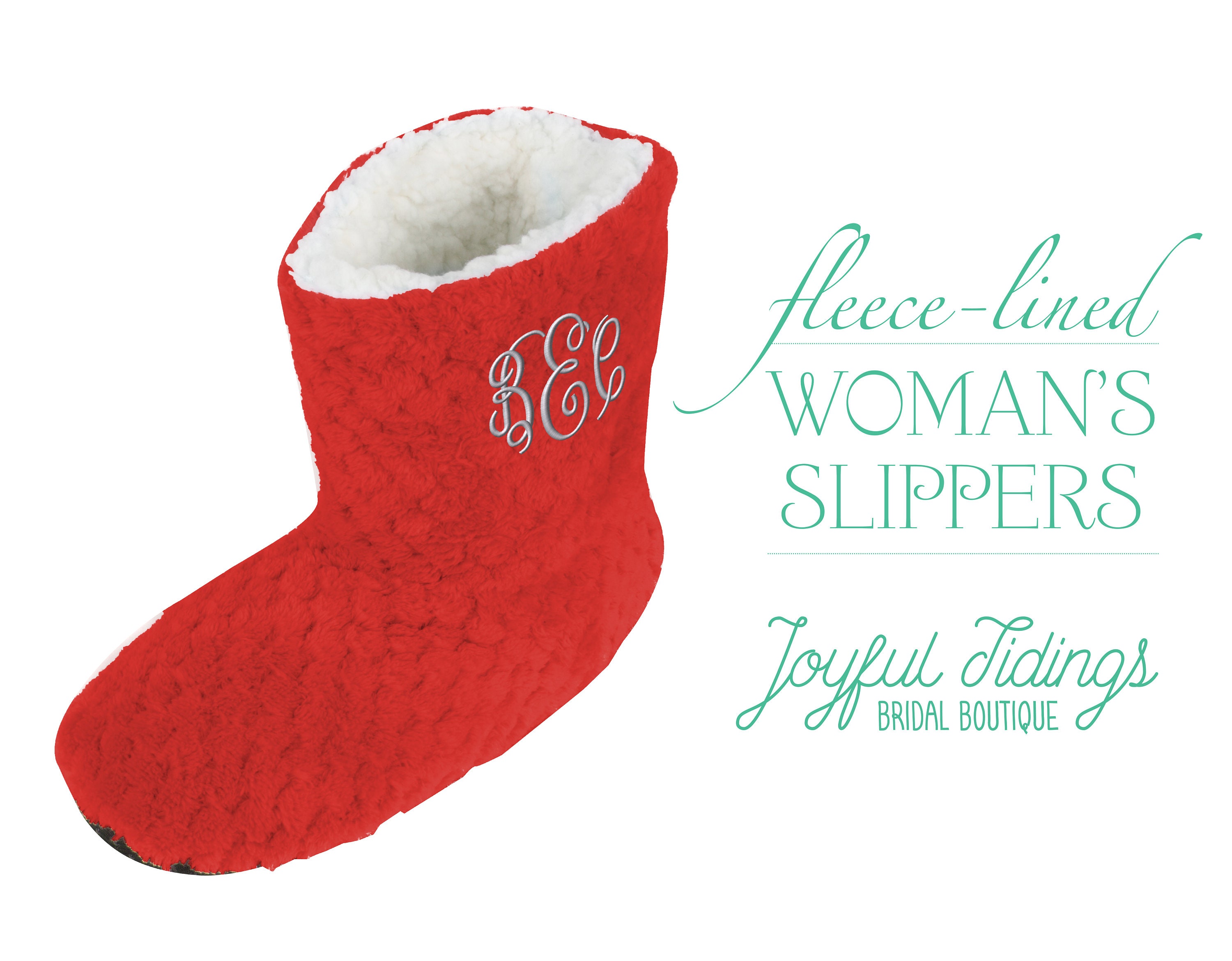 personalized embroidered slippers