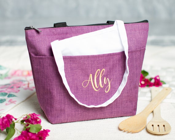 Monogram Lunchbox, Monogram Lunch Bag, Personalized Cooler Tote, Preppy  Monogram Lunch, Personalized Lunch Box 