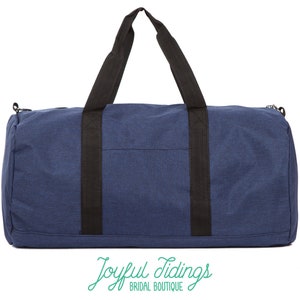 Personalized Duffel Bag, Heathered Duffle Bag, Travel Bag, Groomsmen Gift, Overnight Travel Bag, Wedding Gift, Dad Gift, Anniversary Gift image 9