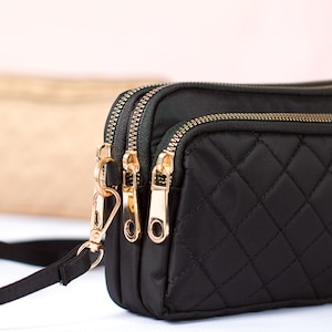 Personalized Quilted Crossbody Clutch Bag, Custom Name Handbag image 5