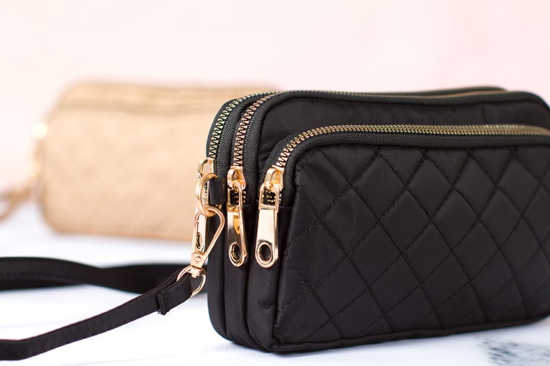 Personalized Quilted Crossbody Clutch Bag, Custom Name Handbag image 5