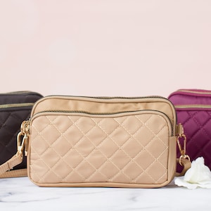 Personalized Quilted Crossbody Clutch Bag, Custom Name Handbag image 10