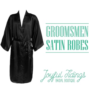 SALE Personalized Men&#39;s Satin Robe, Groomsmen&#39;s Robe, Groomsmen’s Gifts, Wedding Gifts, Couple’s Gifts, Birthday Present, Bachelor&#39;s Party
