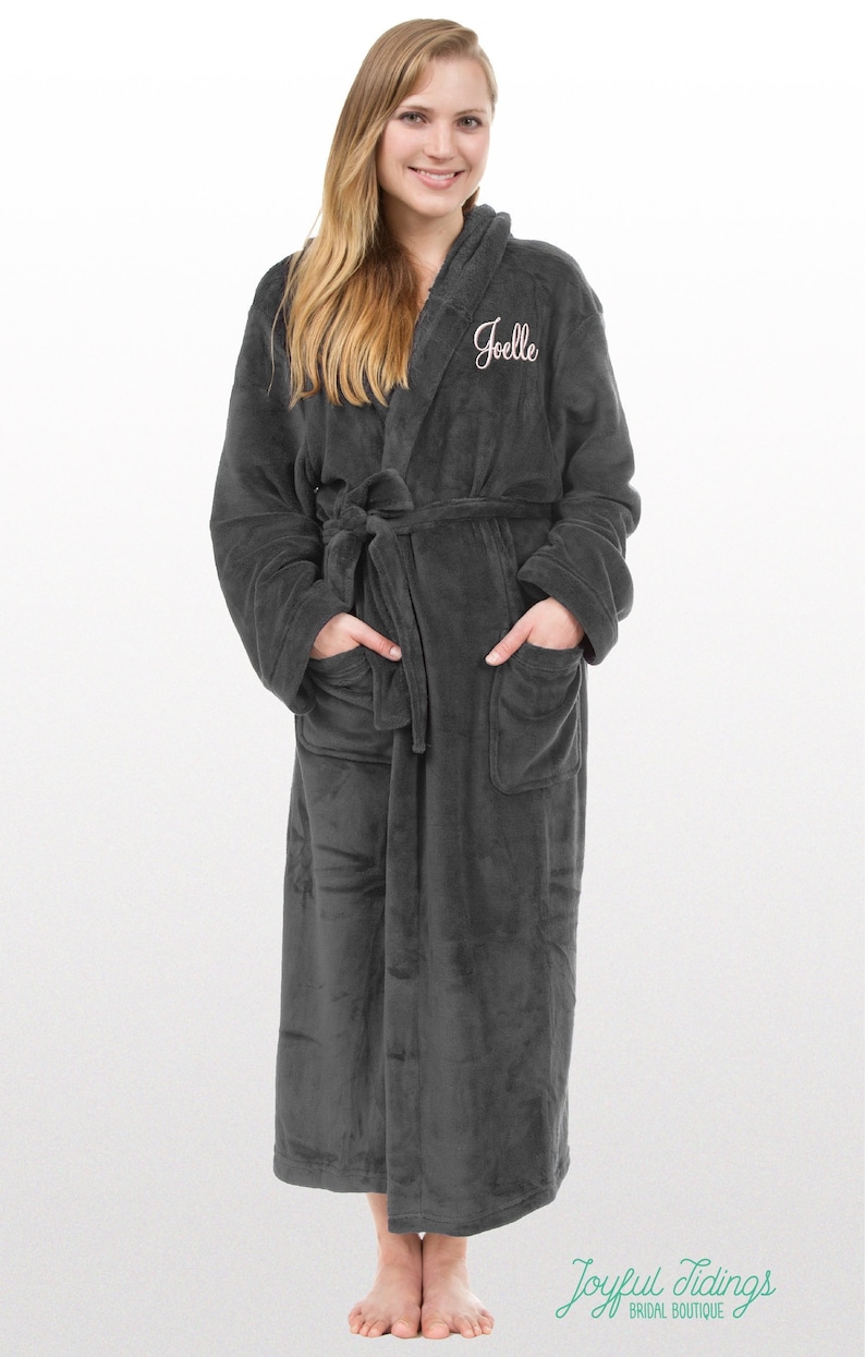 Personalized Women's Fleece Hoodie Robe, Christmas Gift for Wife ...