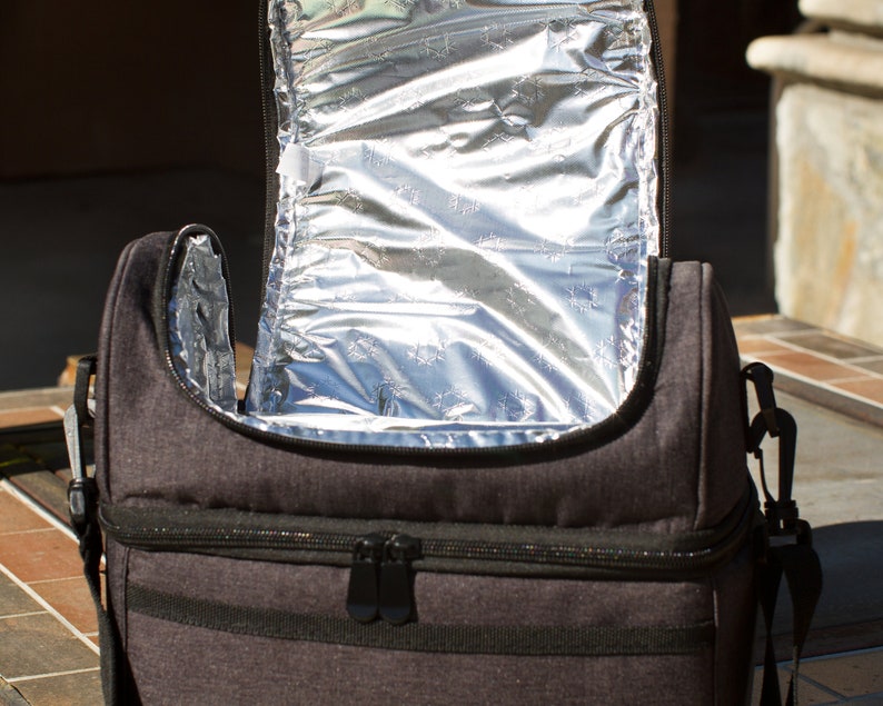 Personalized Groomsmen Gift Double Decker Cooler Bag, Custom Beer Cooler Gift For Guys, Monogrammed Insulated Lunch Bag, Custom Gift for Men image 7