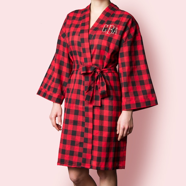 Plaid Robe Etsy