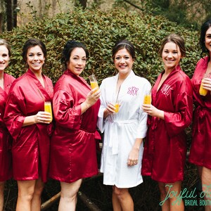 Bridesmaid Robes, Matte Satin Bridal Party Robe, 15 Robe Colors Available, Bridesmaids Gift, Wedding Robe for Bridesmaids, Bridal Gift Robe