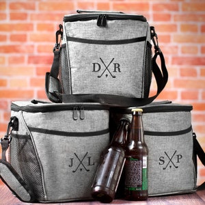 Golf Cooler Bag Groomsmen Gift, Monogrammed Golf Lover Gift, Golf Beer Cooler with Initials, Father&#39;s Day Gift for Golfer Dad, Soft Cooler
