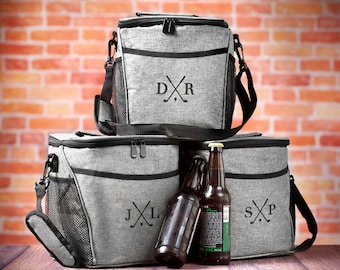 Golf Cooler Bag Groomsmen Gift, Monogrammed Golf Lover Gift, Golf Beer Cooler with Initials, Father's Day Gift for Golfer Dad, Soft Cooler