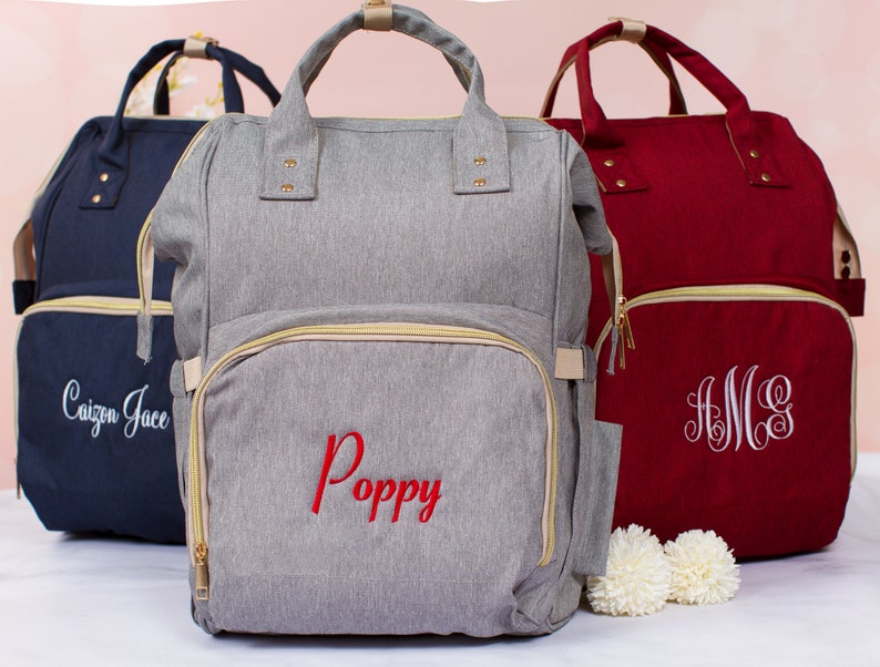 Custom Name Diaper Bag Personalized Gift Bag for New Mom | Etsy