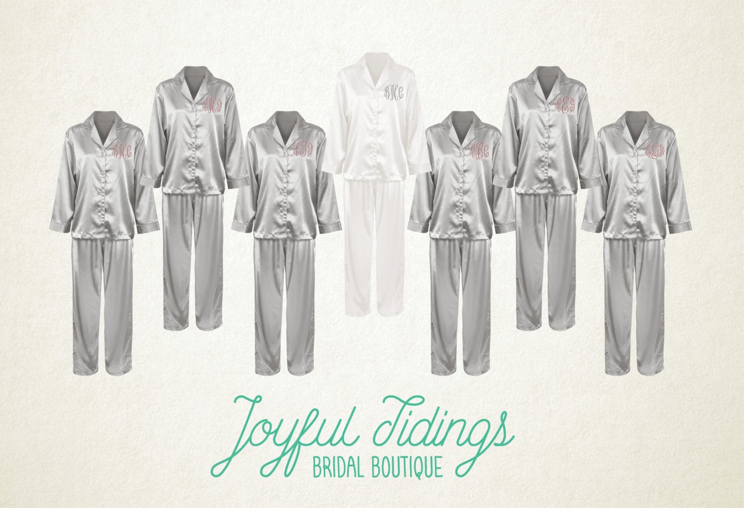Silver satin online pjs