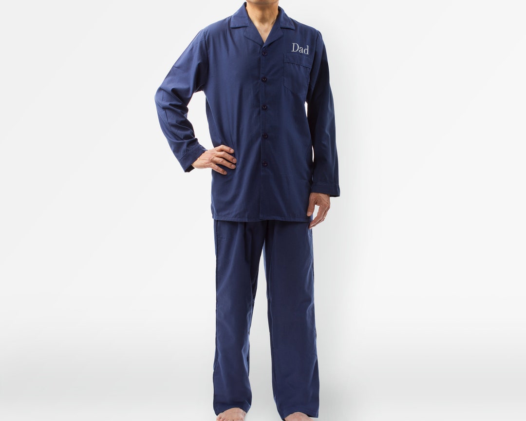 SALE Personalized Men's Pajama Set Woven Pajamas - Etsy