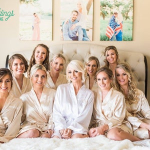 Bridesmaid Proposal Gift Satin Robe, Silky Robe, Will You Be My Bridesmaid, Wedding Party Robe Set