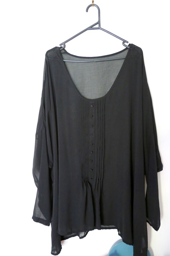 sheer batwing top