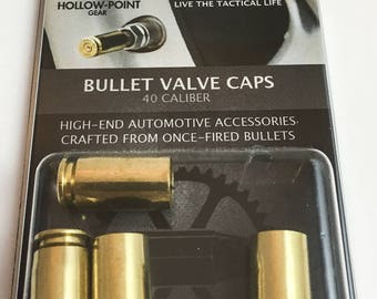  Hollow-Point Gear Silver Bullet Valve Caps - Metal