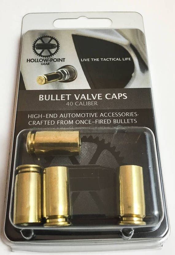 Hollow-point Gear Bullet Valve Caps. Crafted From Once-fired .40