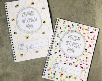 Non-Personalised Birthday Interview Book: Baby to 18 Years, Keepsake Journal