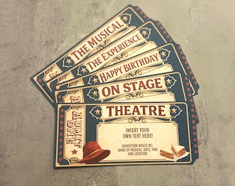 Personalised Vintage Theatre Ticket, London Bear Musical, Gifting Ticket