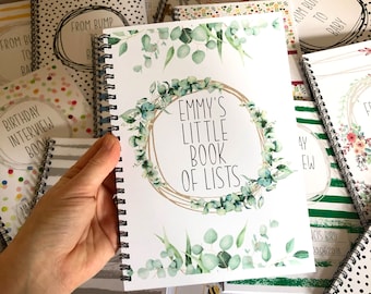 Personalised Little Book of Lists: Handmade A5 Organizer