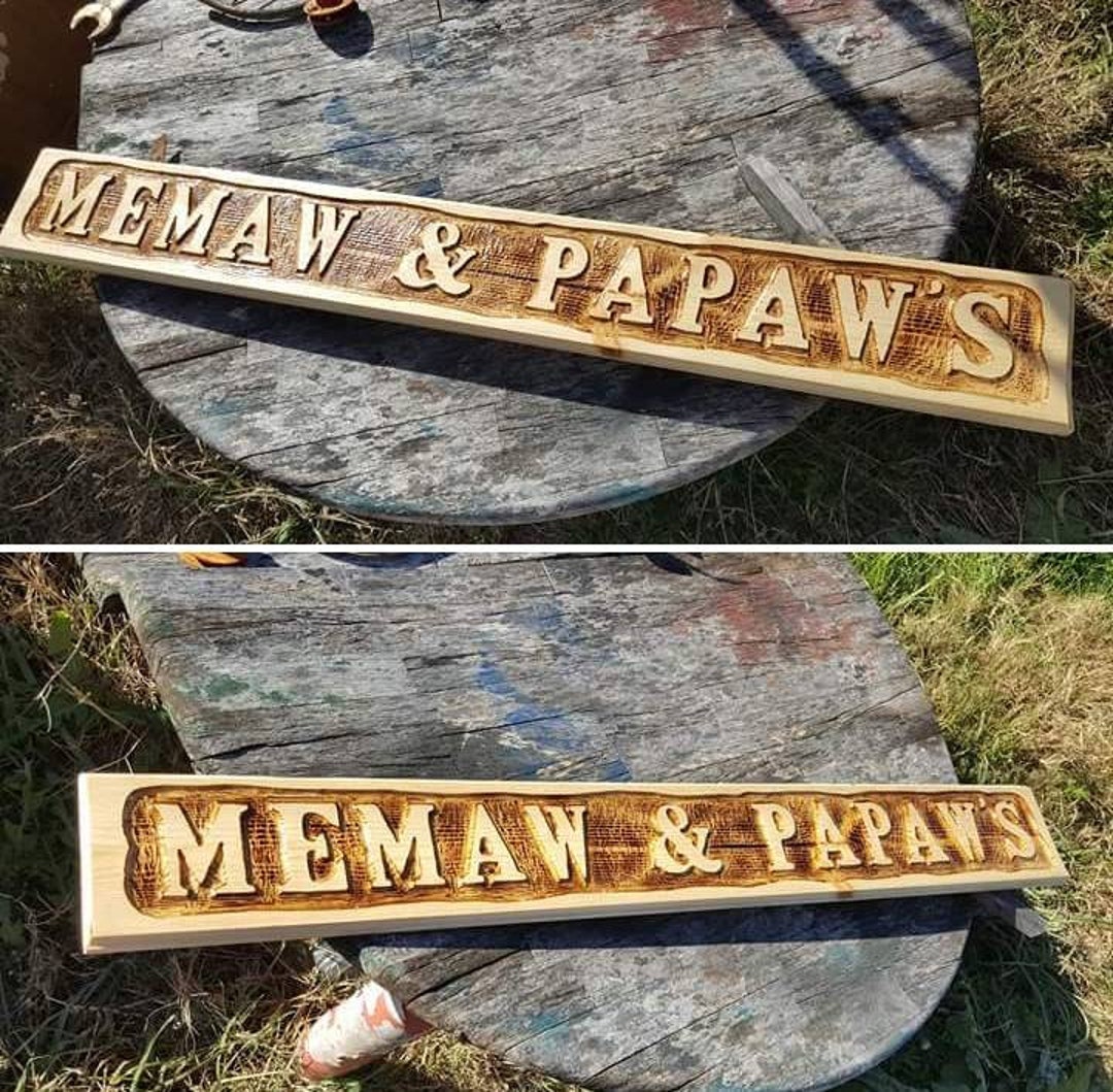 Man Cave Wood Sign Home Decor Custom Sign Personalized Sign Mimi Nana Wedding Gift Anniversary ...