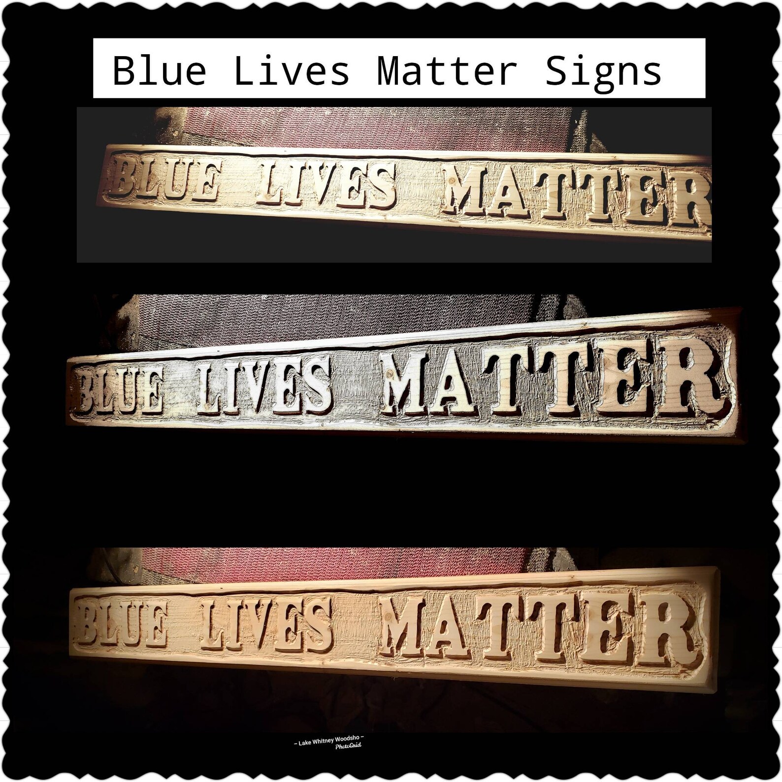 Blue Lives Matter | All Lives Matter | Ocean Wood Signs | Home Decor ...