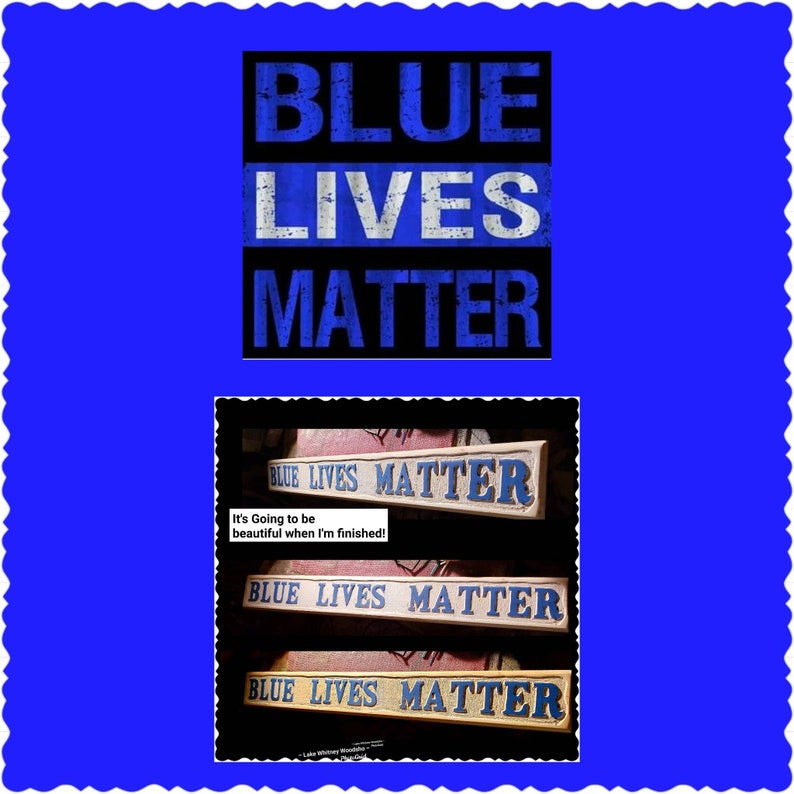 Blue Lives Matter | All Lives Matter | Ocean Wood Signs | Home Decor ...