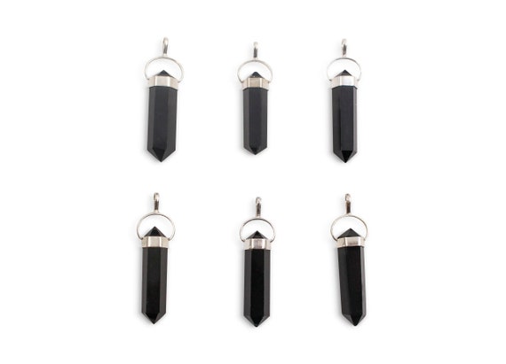 Black Onyx Twin Point Sterling Silver Pendant - image 4