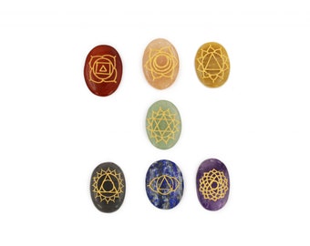 Conjunto de cristales de 7 chakras
