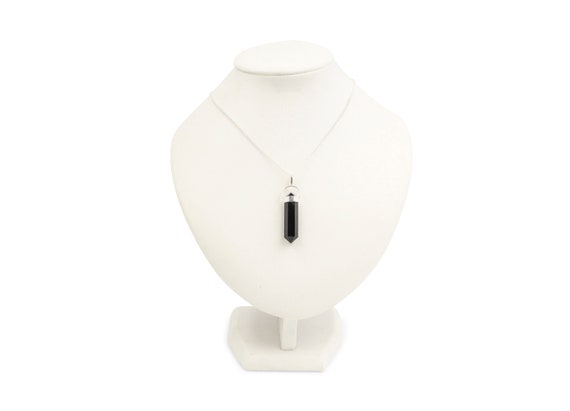 Black Onyx Twin Point Sterling Silver Pendant - image 2