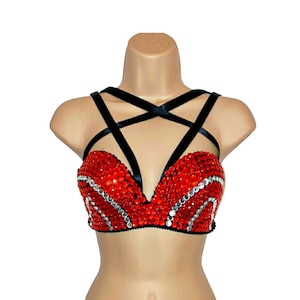 Selena Inspired Red Jewelled Bustier