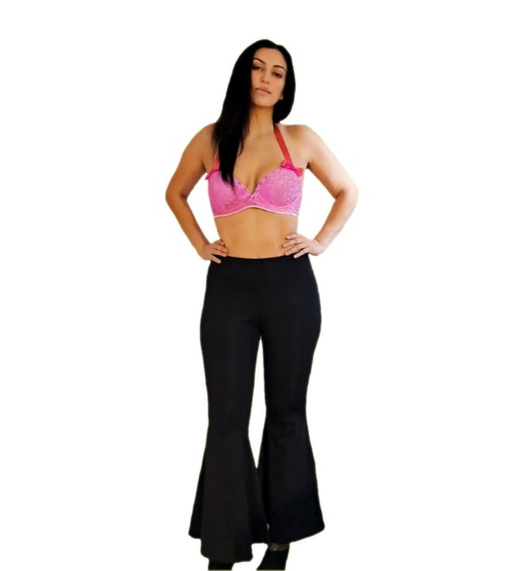 Selena Inspired High-waist Elastic, Waistband Control, Flared Trousers -   Finland