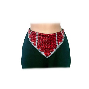 Selena Inspired Red Jewelled Leggings