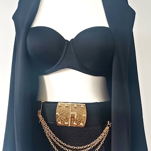 Reine Combo Belt Black w/ Antique Brass