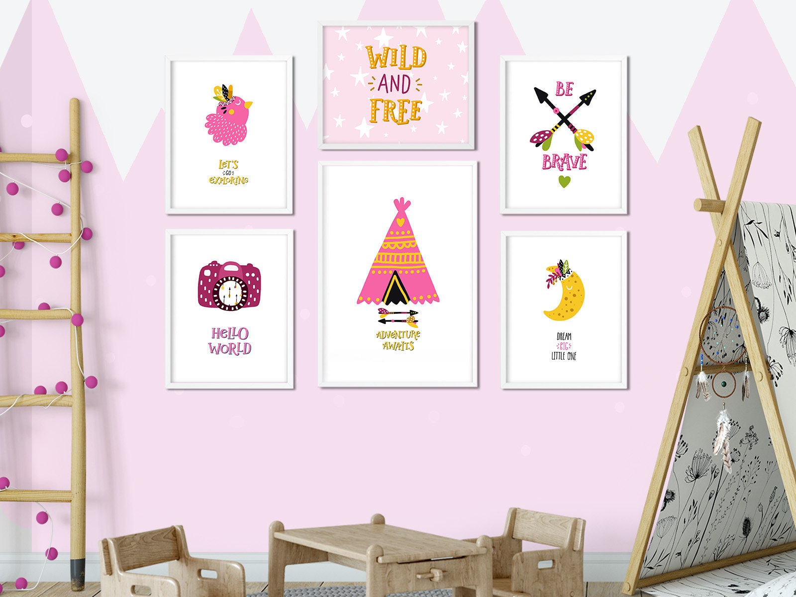 pink nursery accessories