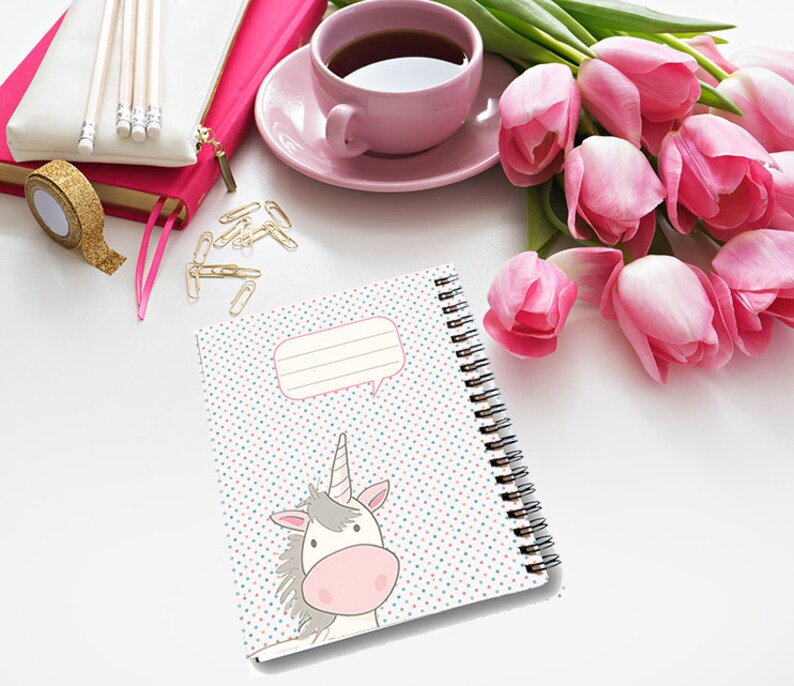 printable unicorn binder cover set of 5 etsy