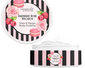 Raspberry Rose Macaron Shea and Mango Body Pudding Butter