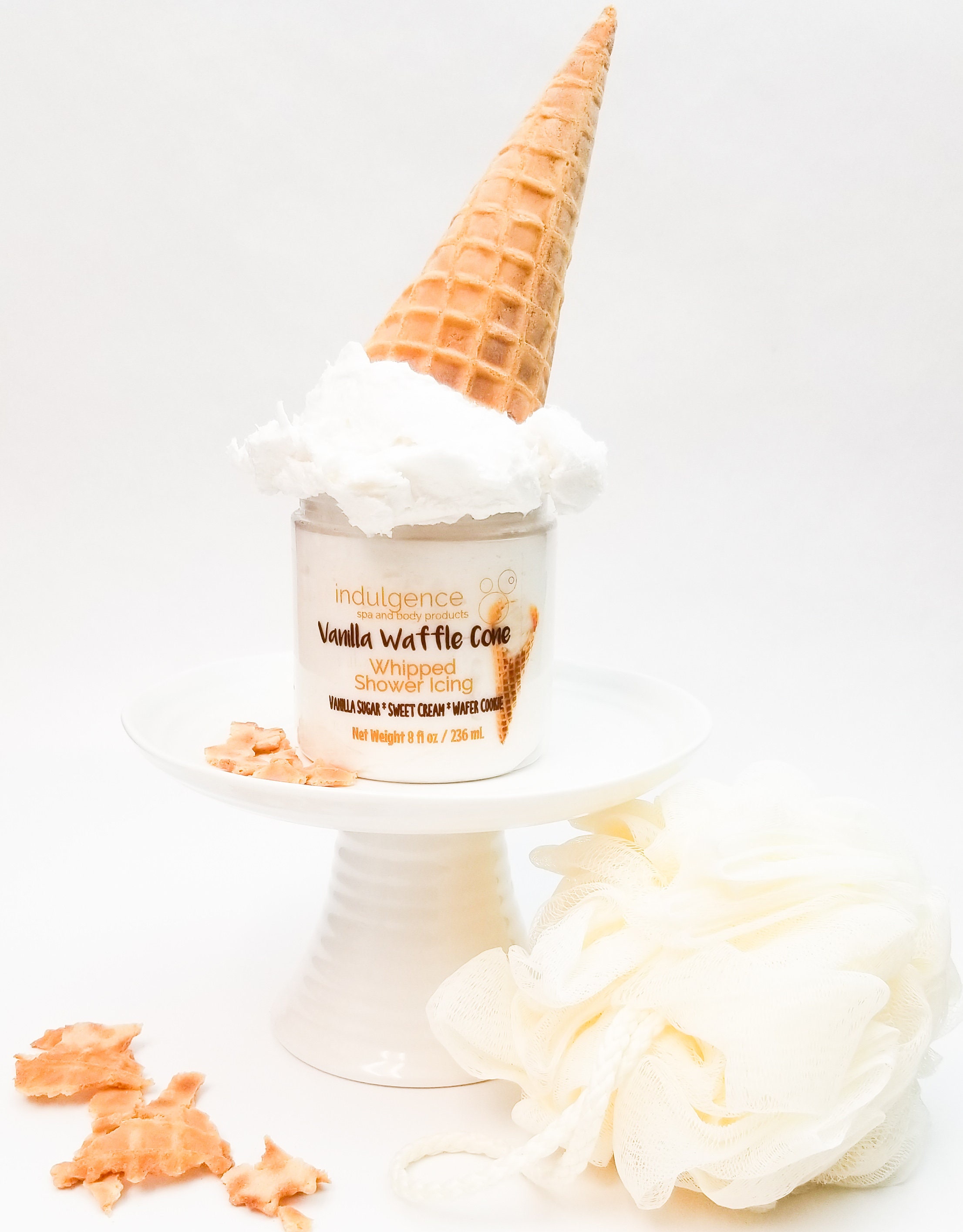 Vanilla Waffle Cone Shower Icing