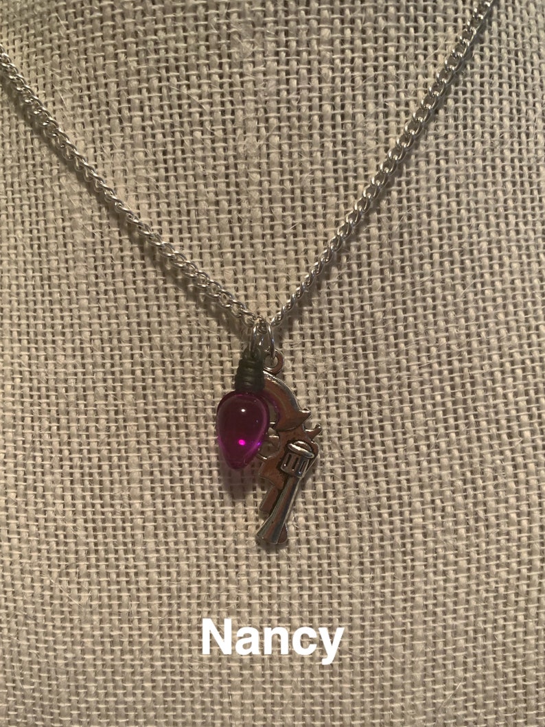 Stranger Things Necklace Robin Steve Nancy Jonathan Etsy