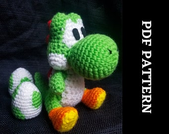 PATRÓN: Miniatura Yoshi y Yoshi Egg Amigurumi
