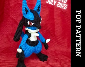 PATTERN: Lucario Pokémon amigurumi