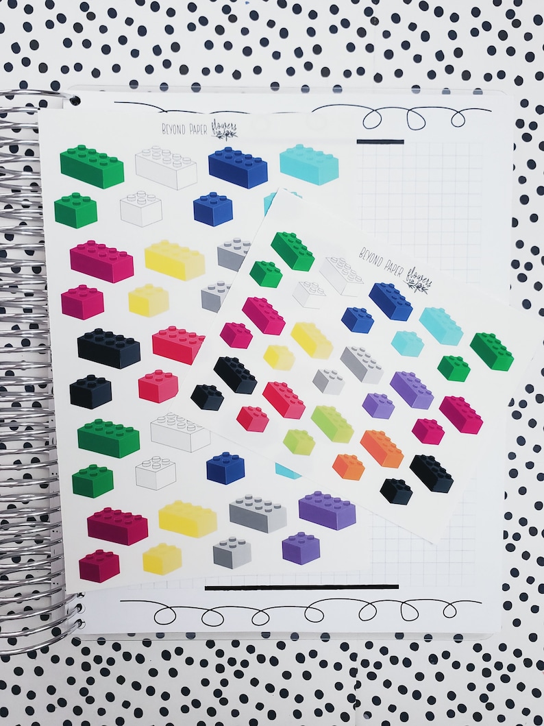 Building Block Frosted Clear Deco Stickers - Etsy