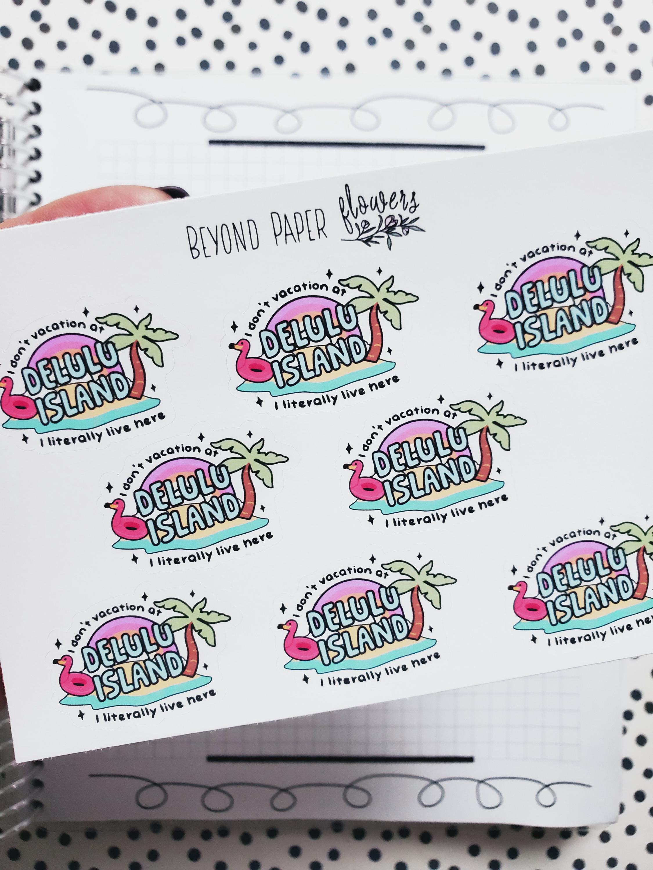 Delulu Island Deco Stickers