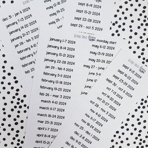Weekly Dates 2024