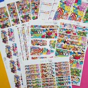 Totally 80&#39;s Full, Half, Date, Washi, Bujo Stickers