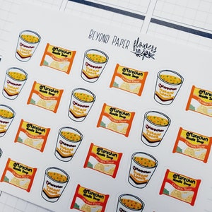 Packaged Noodles Mixed  Sticker Sheet