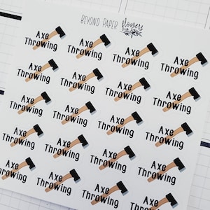 Axe Throwing Stickers