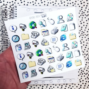 Old Computer Icons Deco Stickers